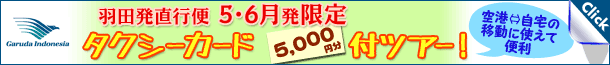 羽田発ツアーでタクシー券プレゼント