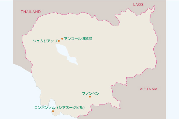 カンボジア地図