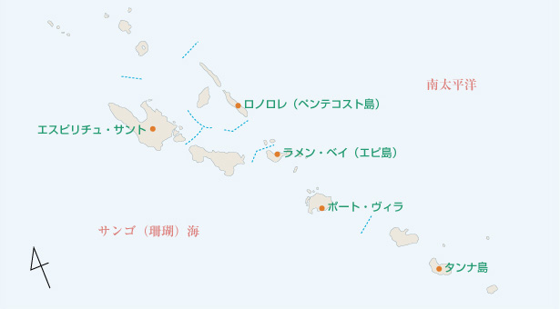 バヌアツ地図