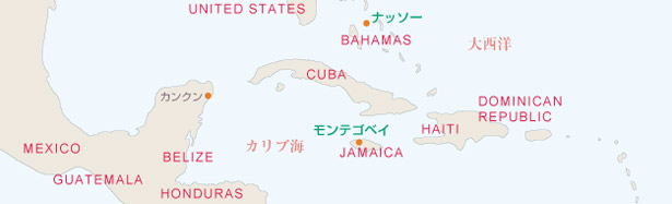 カリブ海地図