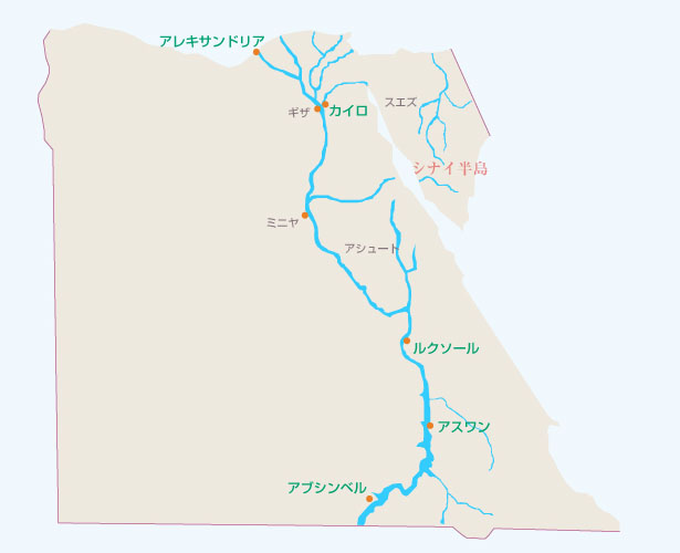 エジプト地図