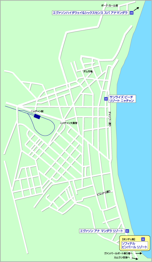 ニャチャン地図