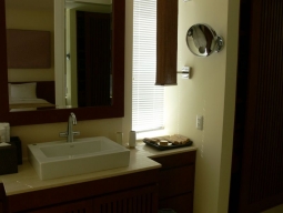 洗面所はダブルシンクで便利