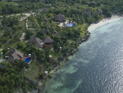 上空からのリゾートの眺め