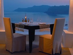 エーゲ海を眺めるレストラン