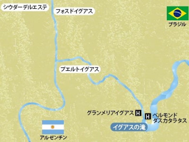 イグアスの滝　周辺図/イメージ