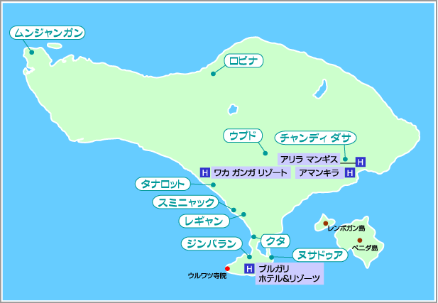 その他 ホテル地図 バリ島 海外旅行 ツアー Stw