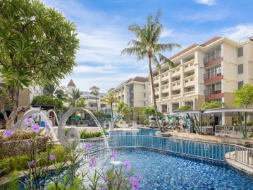 【関空発/シンガポール航空利用/深夜発アレンジ可】プール充実＆屋外ジャグジー付き！買物もビーチも満喫できる４つ星リゾート｜サヌールリゾートワトゥジンバー宿泊 ４日間｜往復送迎＆朝食付き