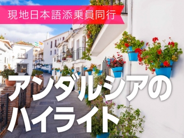 【パンフレット掲載/日本語現地添乗員同行ツアー】専用車と鉄道でアンダルシアのハイライト観光 12日間≪羽田発着JAL利用≫